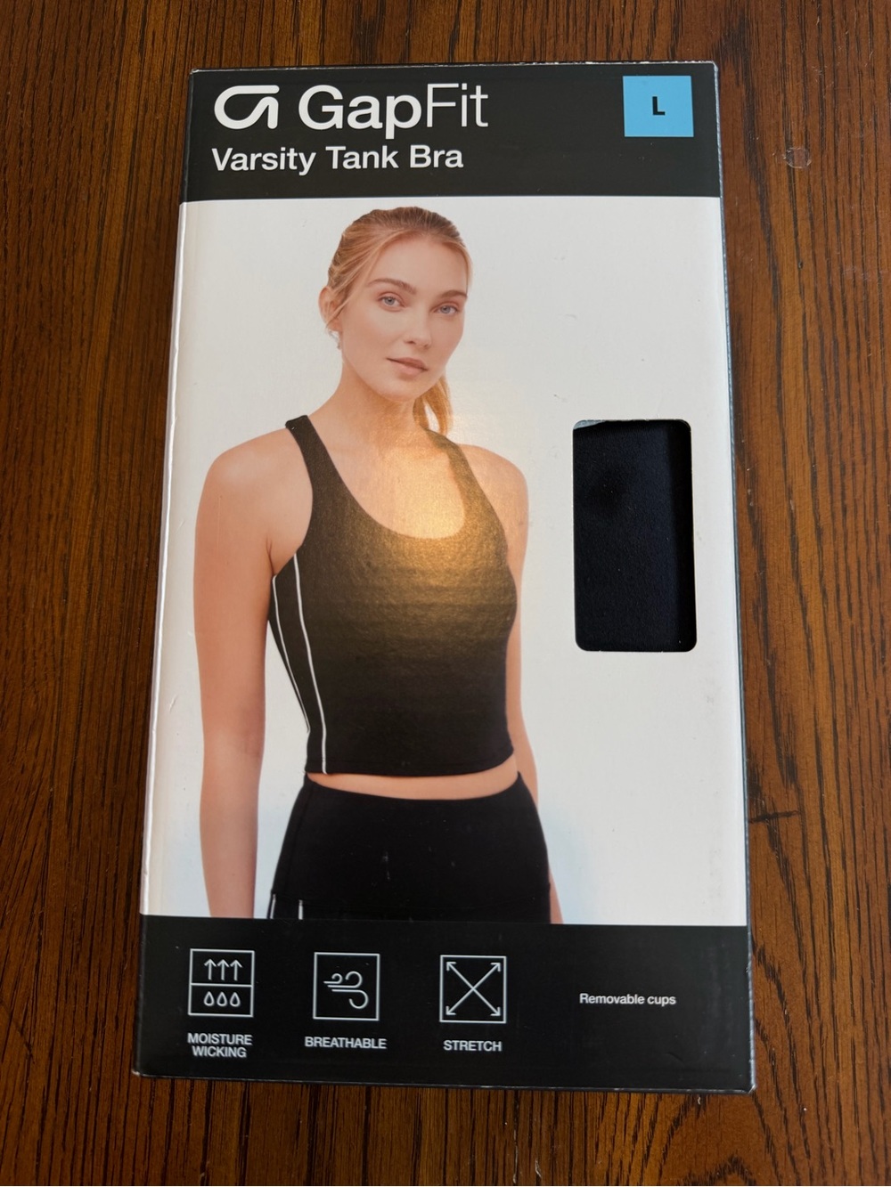 Gapfit Varsity Tank Bra - Black, L